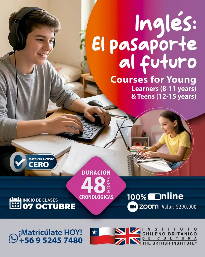 Curso Online ​Teens por Zoom (12 a 15 años)