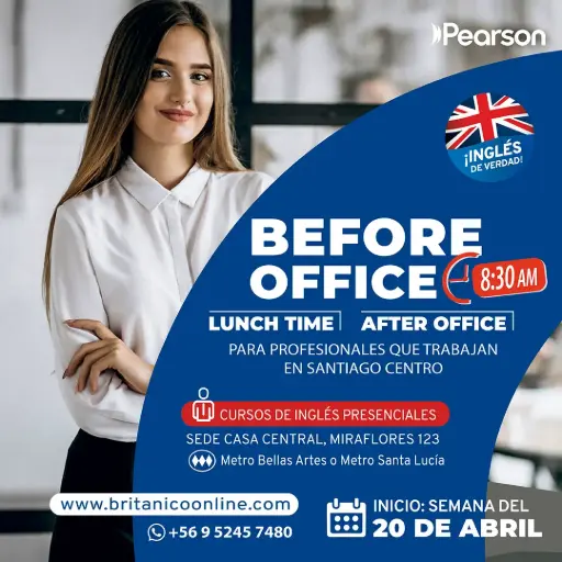 Curso de Inglés: Before Office Presencial Santiago Centro